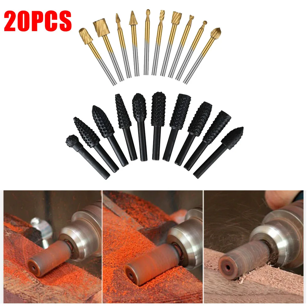

Tool Rotary Burr Accessories Parts Professional Replacement 20pcs Steel
