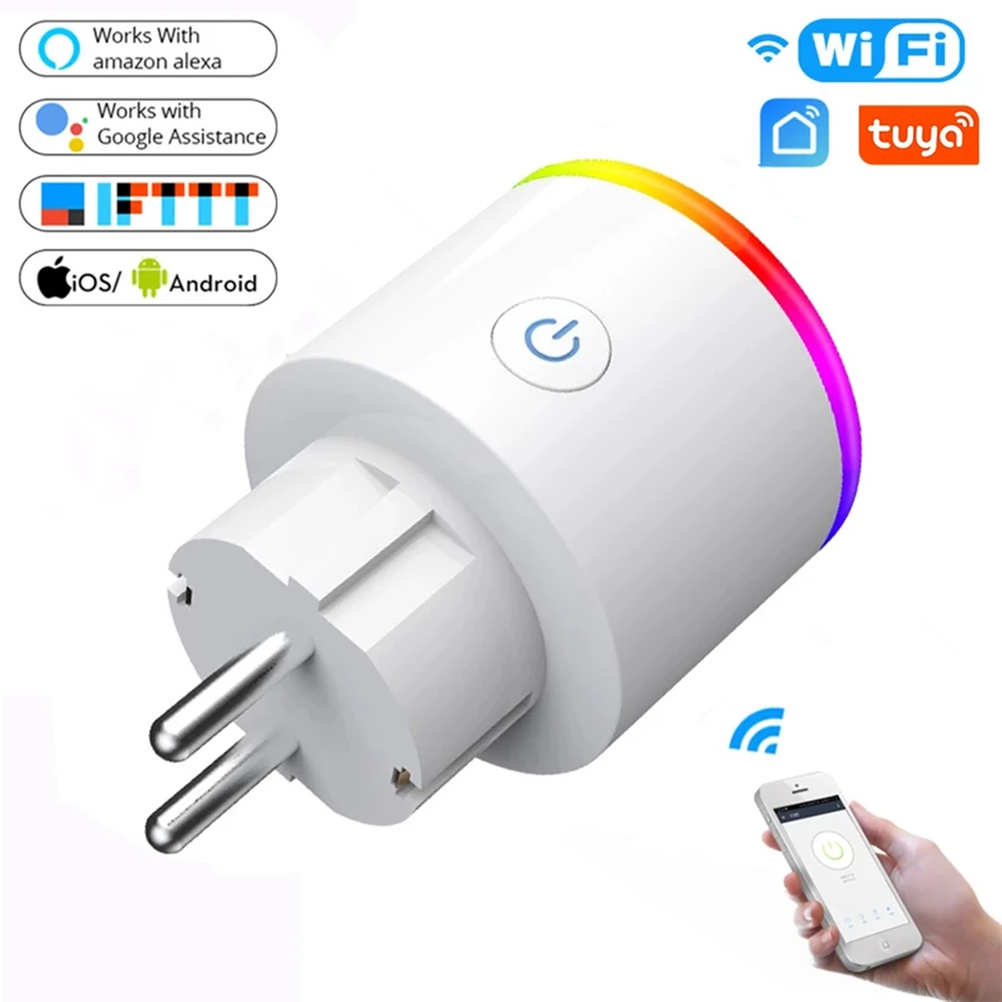 Умная розетка с голосовым управлением евровилка 16 А Wi-Fi | Электроника