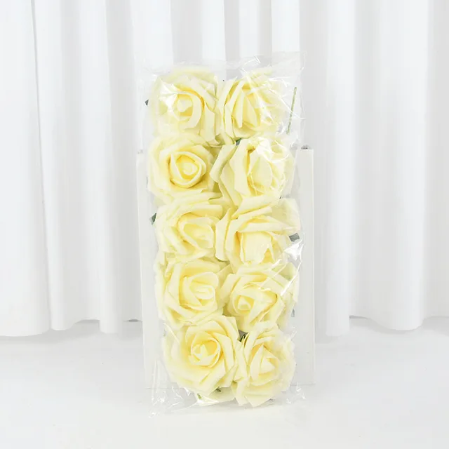 8cm Large Rose Artificial Flower for Wedding Party Home Office Decor Fake Rose Flower 16cm Stem Wed Valentine's Day Decorations S03