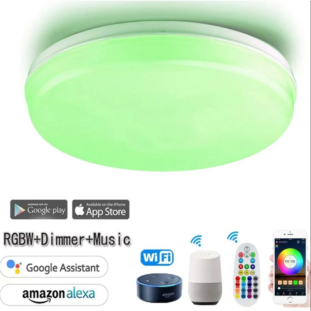 

Smart LED WiFi Recessed Lighting Ceiling Downlight Voice Control Light Bulb via Alexa Google Assistant Siri RGBW Ceiling Light