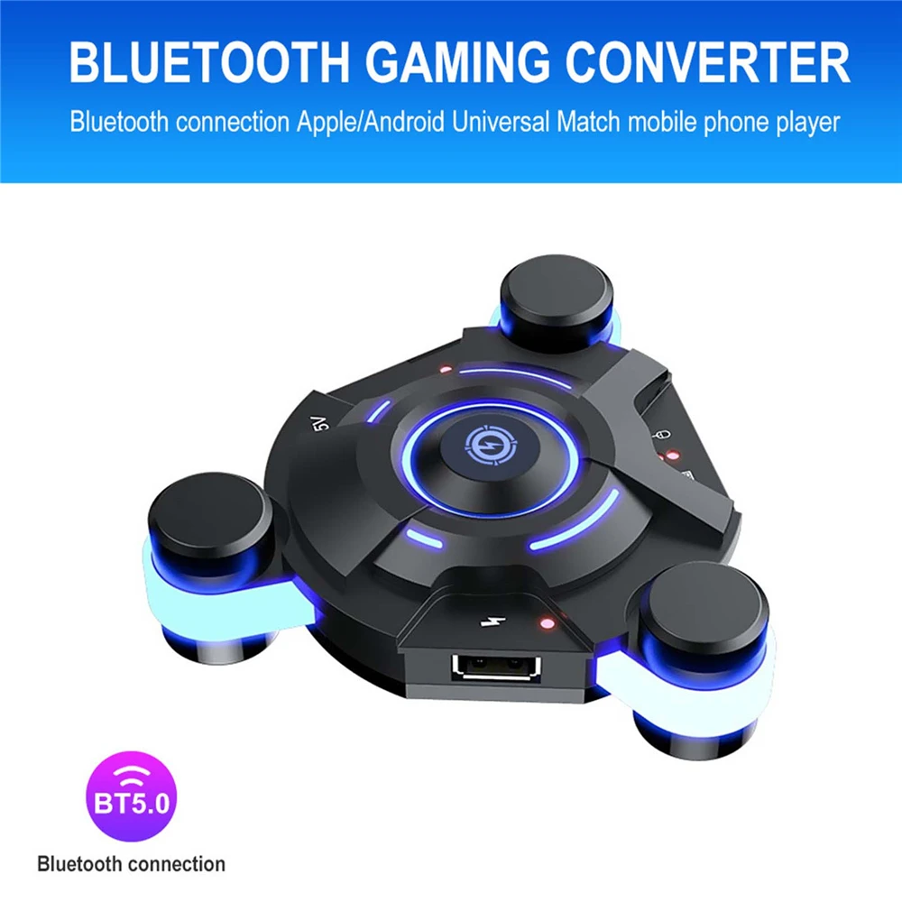  Mobile Gamepad Controller Bluetooth Gaming Converter Phone to PC Adapter for P6 PUBG Gaming Keyboar