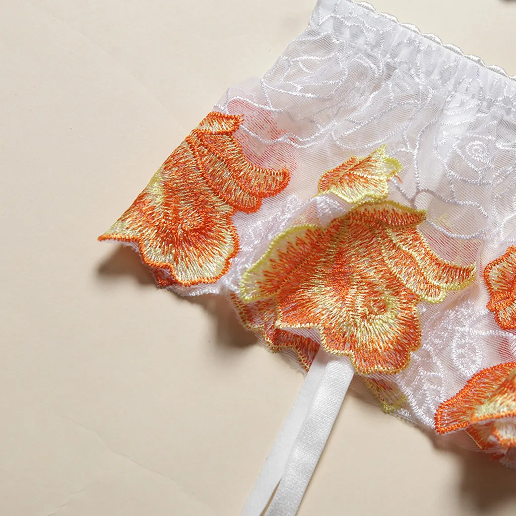 Women Lingerie Underwear Garters Three-piece Suite Sexy Lingerie Bra Briefs Set