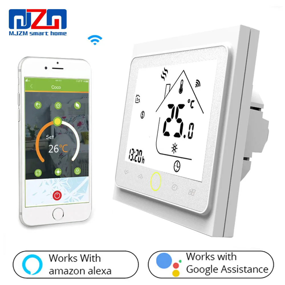 WiFi Smart Thermostat Temperature Controller for Water/Electric floor Heating Water/Gas Boiler Works with Alexa Google Home