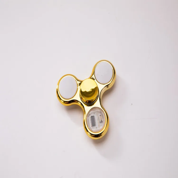 Plastic UV Electroplated Light Included 18 36 Variable LED Shining Crystal Children Rotating Fidget Spinner between Toy Wholesal