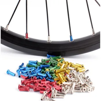 

50pcs MTB Bicycle Bike Spoke Caps Metal Caps Cycling Copper Silver Spokes Cap Bicycle Nipples Riding Colourful Accessories