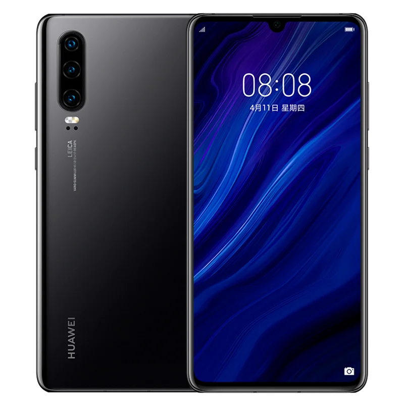 black Мобильный телефон huawei P30 6,1 дюймов OLED экран 8 Гб 64 Гб Kirin 980 Восьмиядерный Android 9,1 NFC 3650 мАч IP53 - Цвет: black