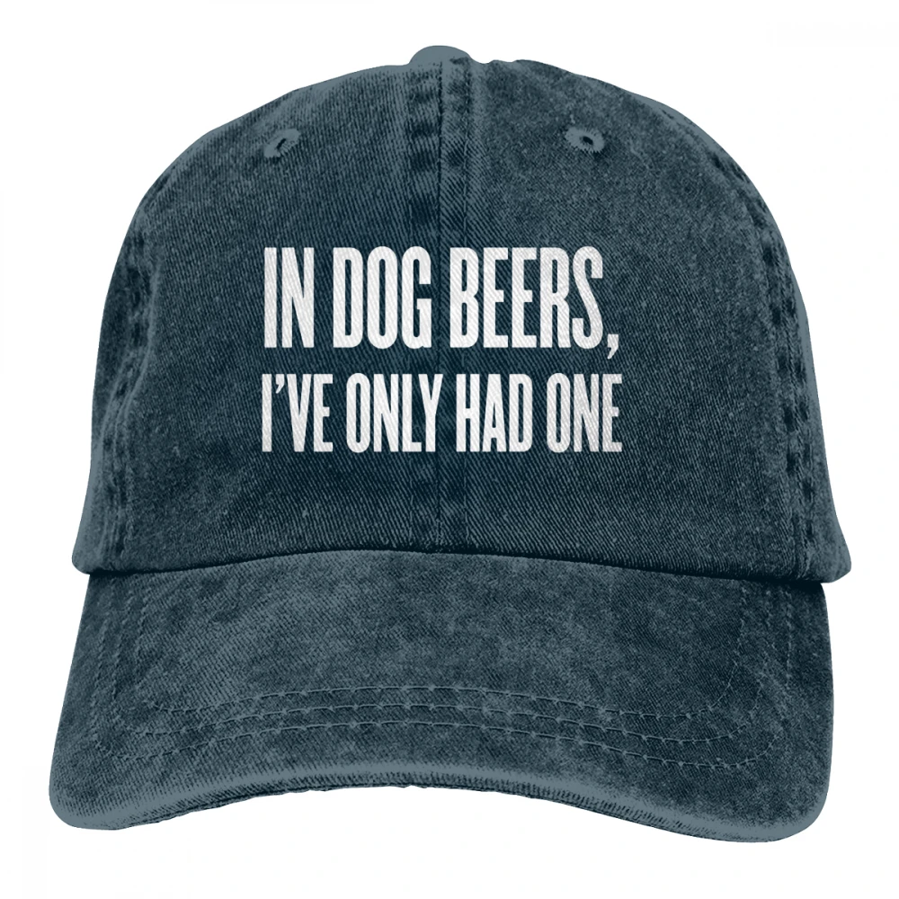 В собачьем пива у меня только один Casquette черный унисекс Мужские Женские джинсовые бейсболка с ремешком кепки Регулируемая шляпа для гольфа папа