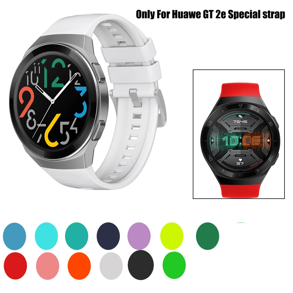 Официальный Стиль Мягкий Силиконовый ремешок для HUAWEI WATCH GT 2e Correa браслет GT2E