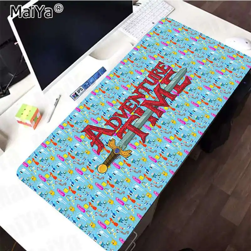 Lock Edge 40X90cm Maiya Лидер продаж время приключений Блокировка края коврик для мыши большой коврик для мыши клавиатуры коврик - Цвет: Lock Edge 40X90cm