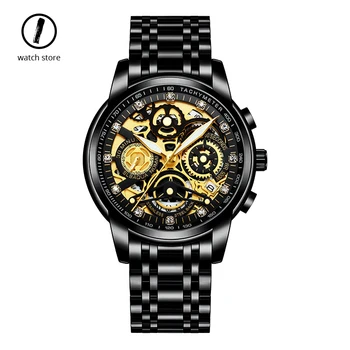 

2020 Fashion Skeleton Watches Men Waterproof Luminous Cool Trend Quartz Wrist Watch Man Relogio Masculino Top Luxury Brand New