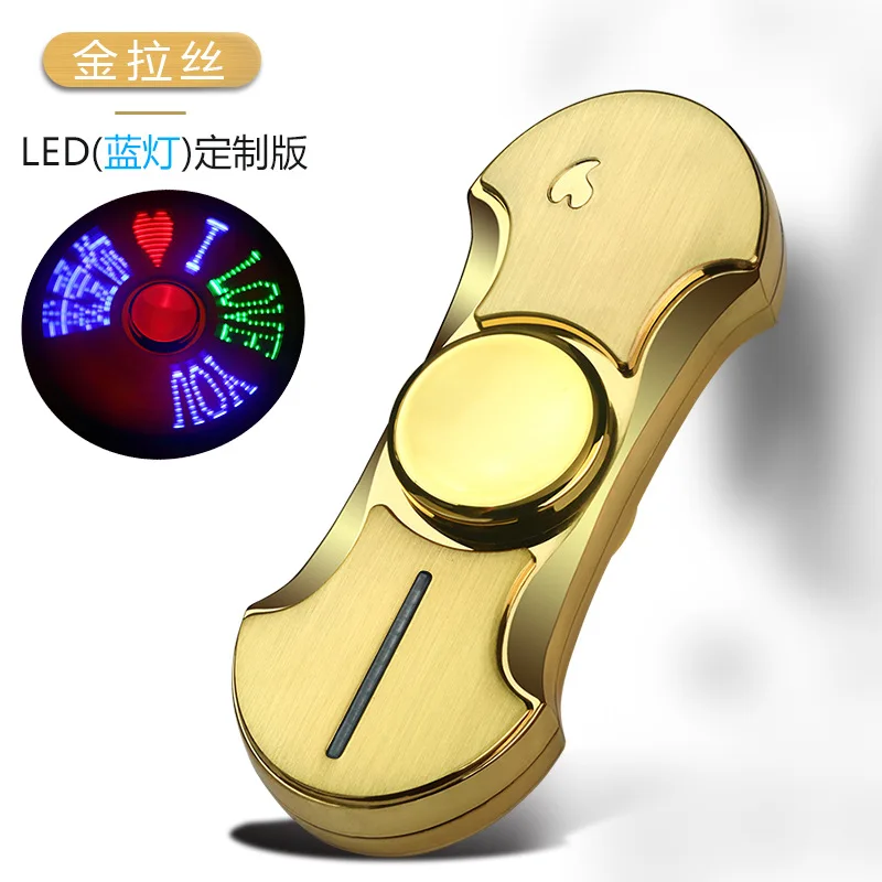 usb зажигалки для подзарядки, гироскоп, светящаяся металлическая Спиннер, Спиннеры от стресса, аксессуары для сигарет, подарок для мужчин