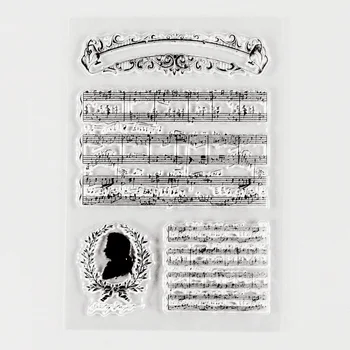 

Vintage Sheet Music Background Stamps Transparent Decorative Clear Stamps For Scrapbooking Cardmaking