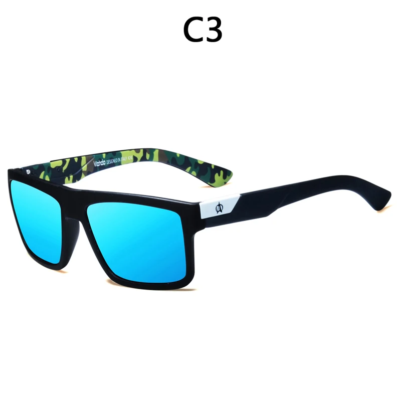 VIAHDA, фирменный дизайн, поляризационные солнцезащитные очки, мужские, водительские, оттенки, мужские, Ретро стиль, солнцезащитные очки для мужчин, Spuare, зеркальные, летние, UV400 Oculos - Цвет линз: C3