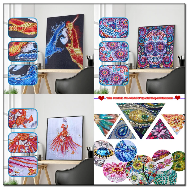 5D Special Shaped Diamond Painting figure DIY Partial Drill Embroidery Cross Stitch Kits Crystal Rhinestone Arts | Дом и сад