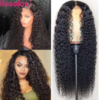Brazilian Water Wave Lace Front Human Hair Wigs Front Lace Wigs With Baby Hair 13x4 PrePlucked Natural Hairline Beaufox Remy150% 1