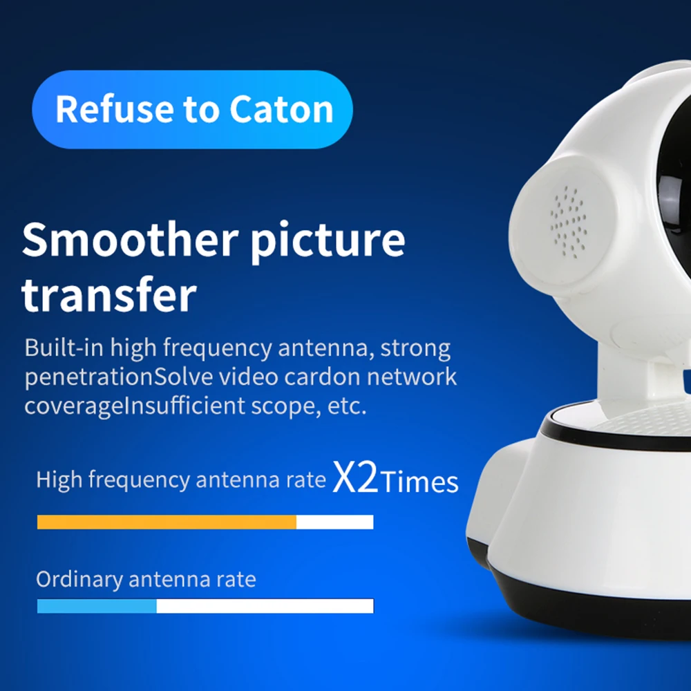 Многофункциональная беспроводная WiFi камера слежения автоматически инфракрасное ночное видение Обнаружение движения 720P HD Поддержка 128G TF карта
