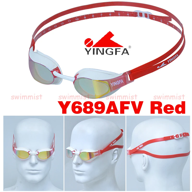 NEW YINGFA Y689AFV PROFESSIONAL SWIMMING GOGGLES COMPETITION TRAINING RACING ANTI-FOG UV PROTECTION BLACK BLUE ORANGE YELLOW 4