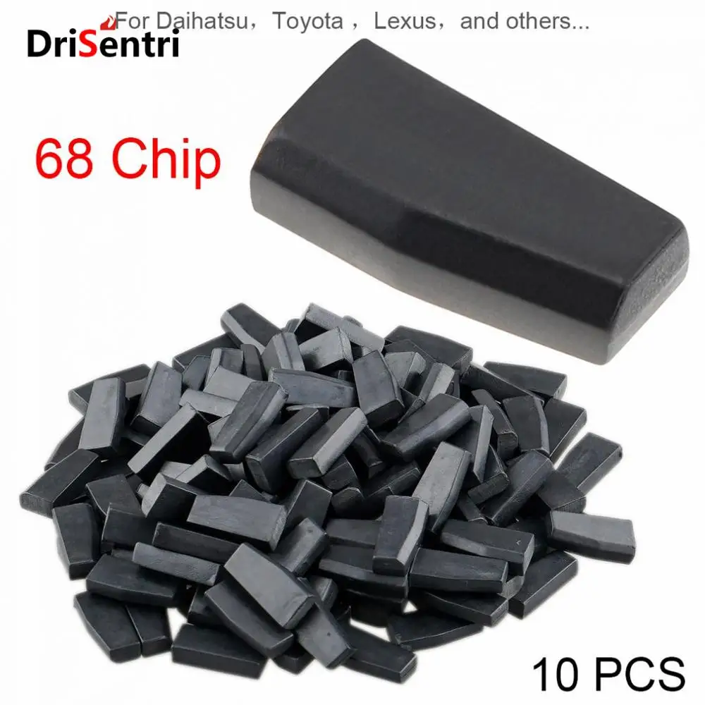 

10pcs Blank 4D68 ID68 40 Bits Carbon Chip Car Key Transponder Chip Fit for Daihatsu Toyota Lexus, etc New