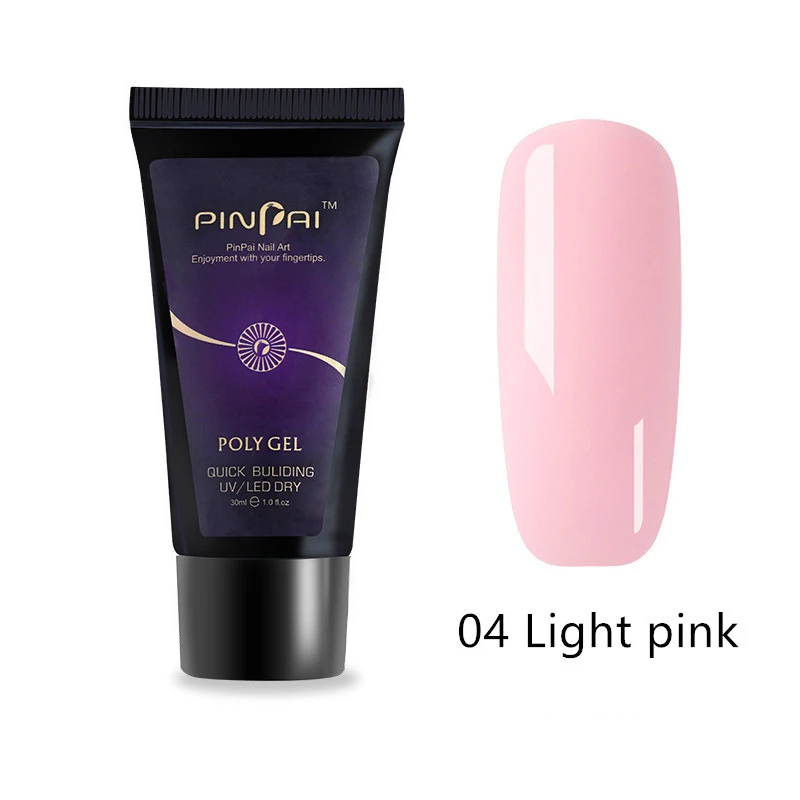 04 light pink 30 мл полигель Кристалл расширение УФ гель для ногтей наращивание полигель дизайн ногтей гель лак желе акриловый строительный УФ лак для ногтей поли гель - Цвет: 04 light pink