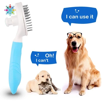 

Dog Cat Brush Grooming Tool Pet Comb Self Cleaning Brush Professional Grooming Brush Dogs Quick Clean Hair Removal Accessories