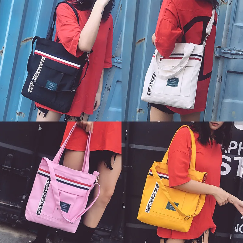 В Корейском стиле, модная повседневная Холщовая Сумка в японском стиле, женская сумка на плечо, повседневная женская парусиновая сумка для студентов