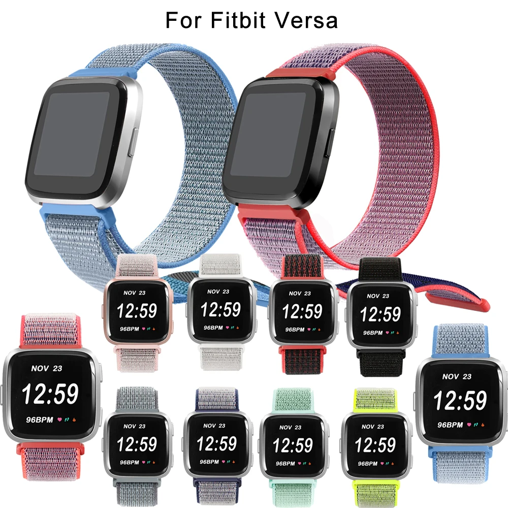 

For Fitbit Versa classic Band Lightweight Soft Nylon Sports Strap Replacement fashion style Wristband for Fitbit Versa Watchband