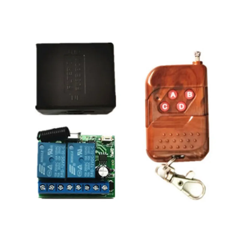 

433MHz Universal Wireless Remote Control Switch DC 12V 2CH Relay Receiver Module + RF Transmitter 433 MHz1527 Learning Remote Co