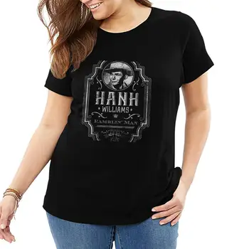 

TSDFC Women's Large Size T Shirt Ha-nk Wil-liams Cool Comfortable Short Sleeve Black unisex men women t shirt