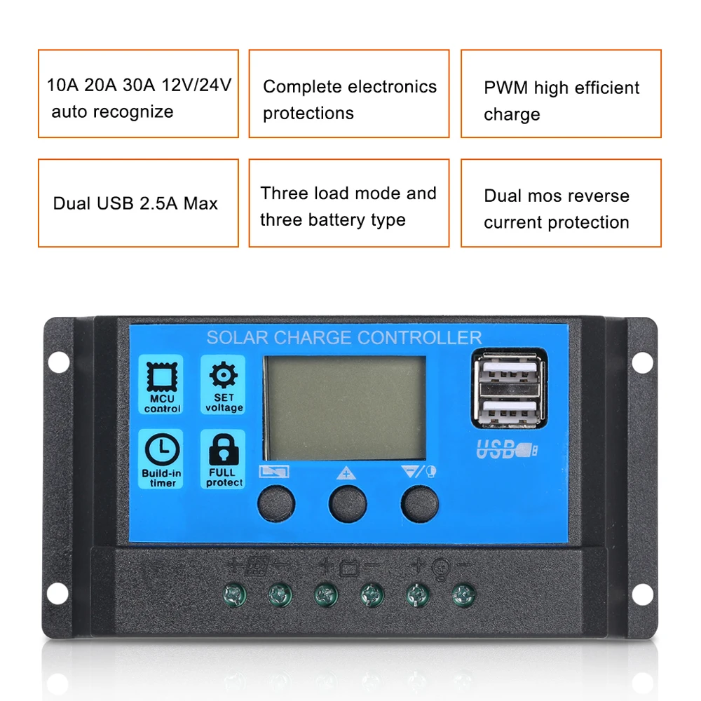 50 Вт Dual USB 18V Панели солнечные с автомобильным Зарядное устройство+ 10/20 Вт, 30 Вт, 40A USB, зарядное устройство солнечной Зарядное устройство контроллера для приготовления пищи на воздухе светодиодная лампа для кемпинга