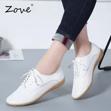 ZOVE/Женская обувь на плоской подошве; коллекция года; сезон осень; повседневные кожаные оксфорды; женская обувь на шнуровке; шикарные мокасины в британском стиле; zapatos de mujer