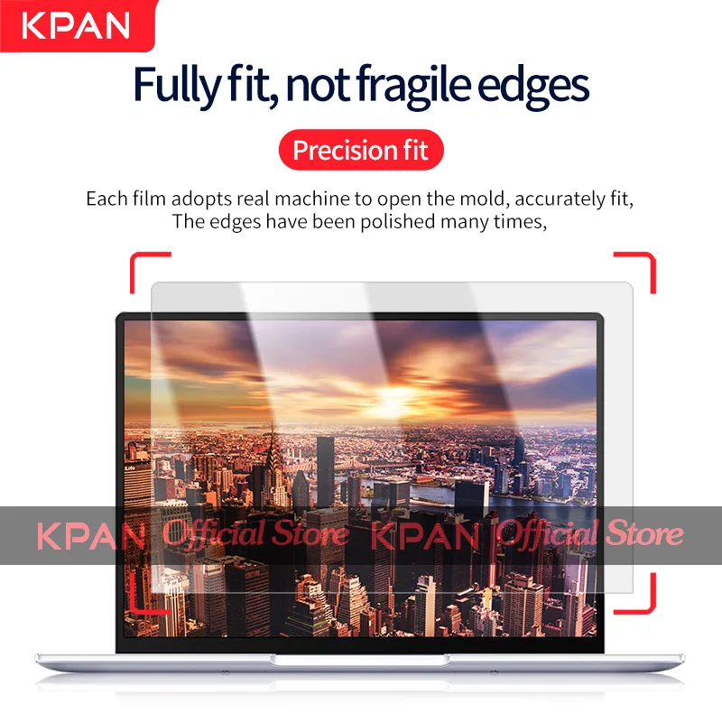 Kpan Universal hd Filme de Vidro Temperado Portátil Notebook Protetor de Tela 13 14 15 16 17 Polegada 16:9 para hp Asus Dell Acer Lenovo lg - Imagem 4