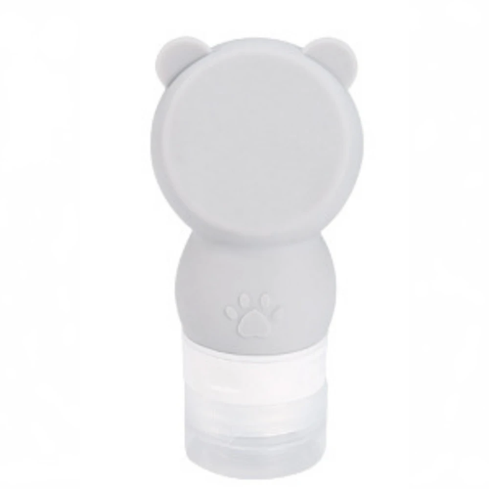 A-Bear Ear(grey) Милая силиконовая бутылочка для хранения кошачьих ушей пустые бутылки для многоразового использования портативная дорожная жидкая Косметика пресс-бутылки контейнеры для лосьонов - Цвет: A-Bear Ear(grey)