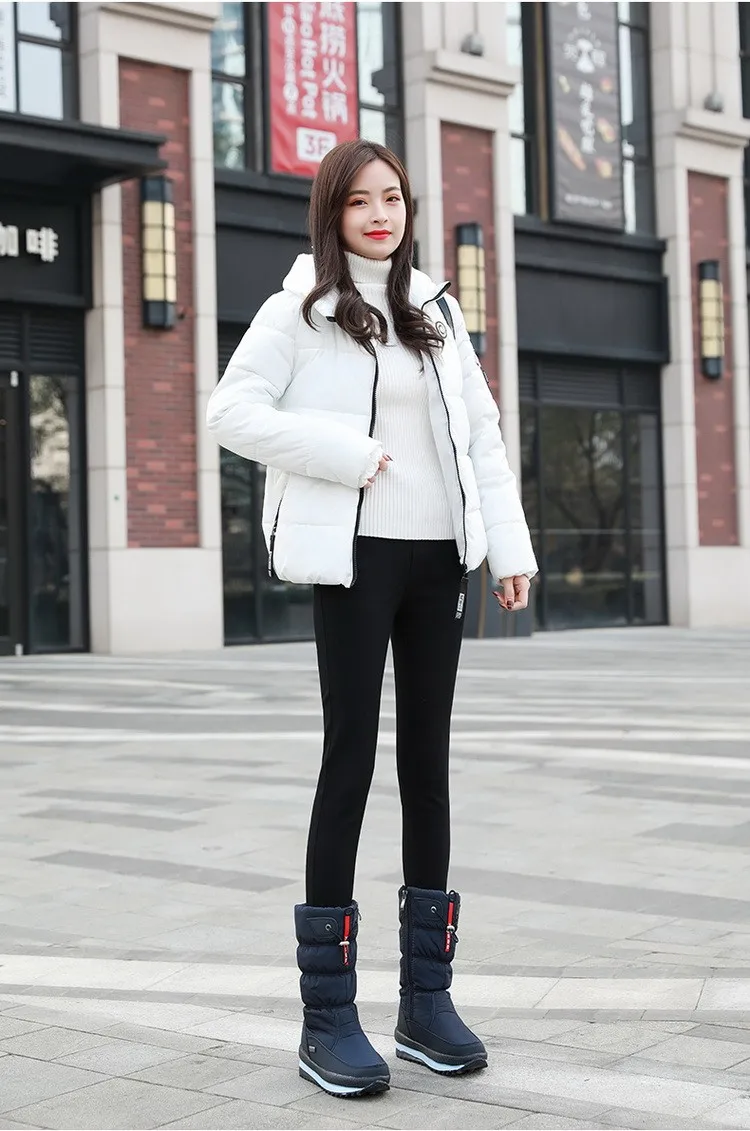 Women snow boots  platform winter boots thick plush waterproof non-slip boots  fashion women winter shoes  warm fur  botas mujer