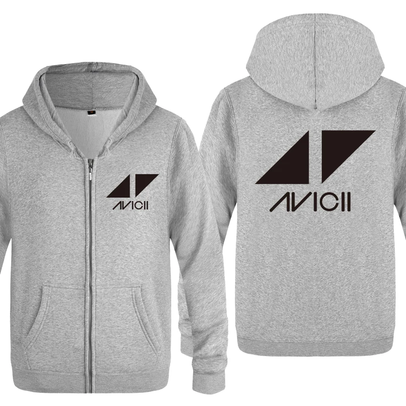 Avicii рок-группа DJ толстовки для любителей музыки мужские мужские флисовые толстовки на молнии с капюшоном кардиганы - Цвет: HUIY HET