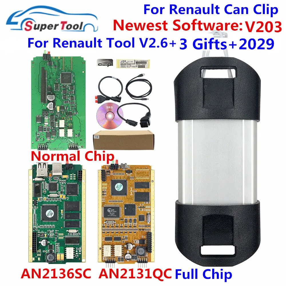 Pode clipe v203 interface de diagnóstico para renault pode clipe 202 ouro pcb v178 com nec relé an2131qc an2135sc completo chip + reprog v191
