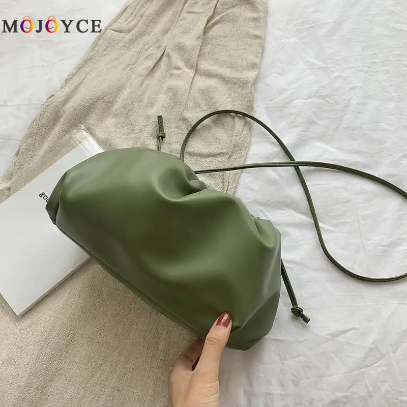 Модная женская сумка-облако форма для пельменей из искусственной кожи однотонная женская сумка через плечо 30 см