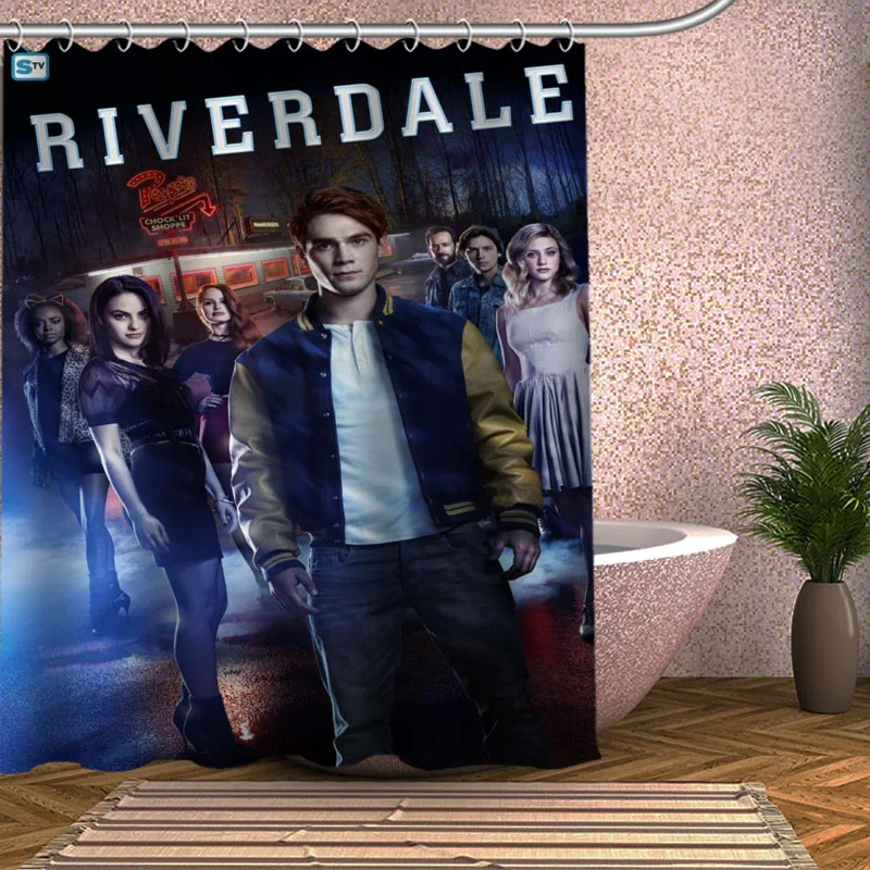 

RIVERDALE Shower Curtain Eco-friendly Modern Fabric polyester Custom Bath Curtains Home Decor Curtains