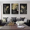 Black Poster Wall Art Canvas Painting Gold Leaves Paintings Home Decors Living Room Decoration Sofa Background Wall Decor ► Photo 3/6