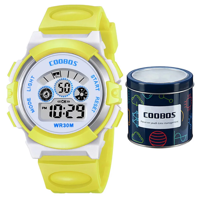 

Часы светодиодные детские цифровые, модные мягкие наручные, с силиконовым ремешком, светящиеся спортивные для мальчиков и девочек, водонепроницаемые