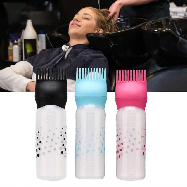 120ml Plastic Hair Dye Refillable Bottle Applicator Comb Oil Comb  Dispensing Salon Hair Coloring Hairdressing Styling Tool - AliExpress