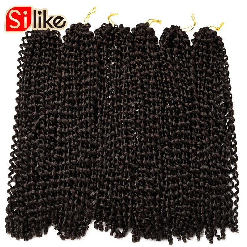 

Twists Crochet Braids 18 Inch Long Braiding Synthetic Hair Extension Passion Twists 22 Roots/Pack Fluffy Spring Twists Ombre