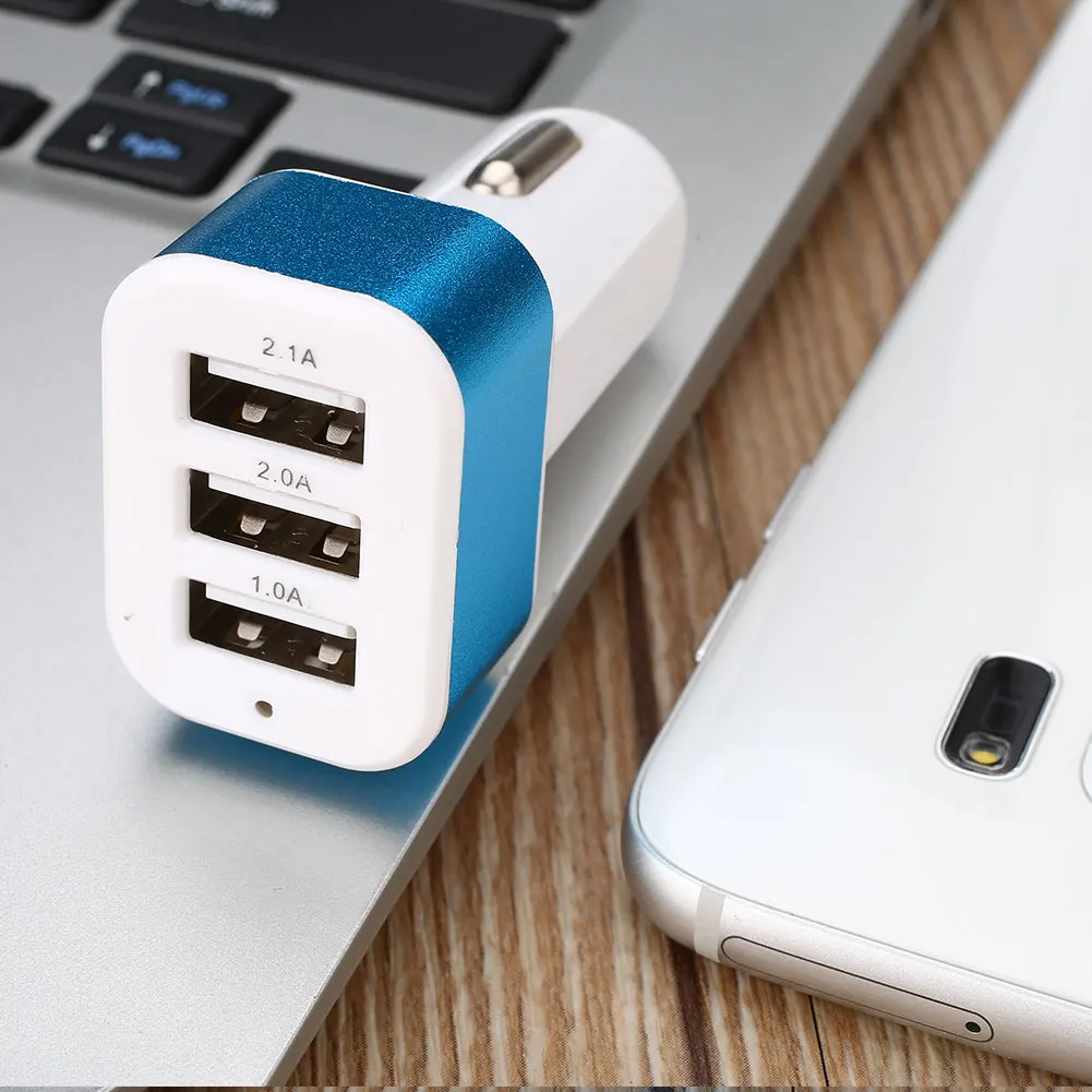 3 USB Автомобильное зарядное устройство большой динамик автомобильное зарядное устройство мобильный телефон универсальное автомобильное зарядное устройство адаптер для розетки