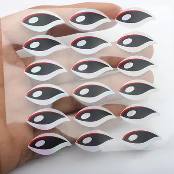 2D 플랫 낚시 눈 테이프 플랫 스틱 온 낚시 루어 플라이 타이 지그 루어 인공 물고기 만들기 DIY 눈 낚시 태클 51-90Pcs