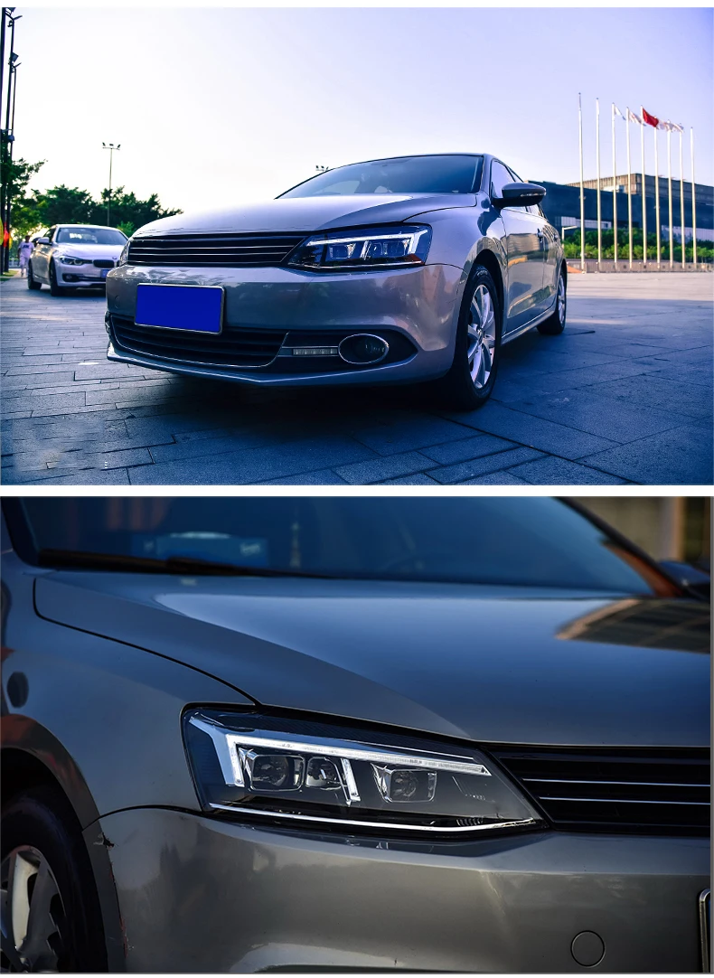 Автомобильный Стайлинг Головной фонарь для Jetta MK6 светодиодный фонарь A5-Design Jetta светодиодный DRL светодиодный луч дальнего света H7 D2H Hid вариант биксеноновый луч