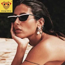 Черные модные дизайнерские женские солнцезащитные очки с плоским верхом, солнцезащитные очки с квадратной оправой, классические винтажные черные красные очки Oculos de sol