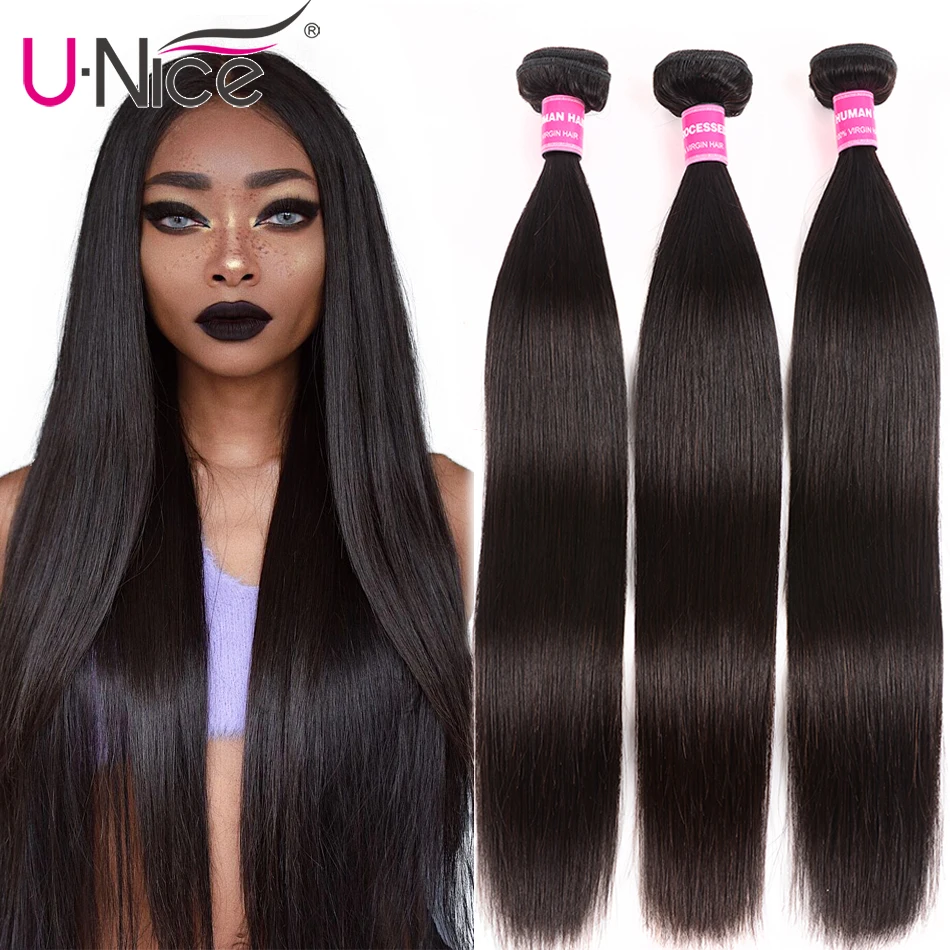 Unice Hair Malaysian Straight Hair Extension 8 30 Inch Natural