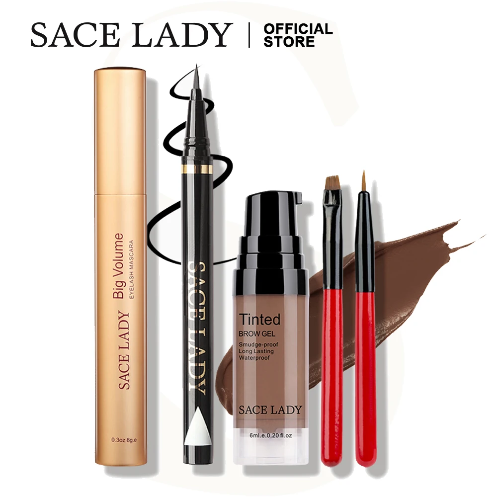 SACE LADY Eye Makeup Set Waterproof Lengthening Mascara Long Lasting