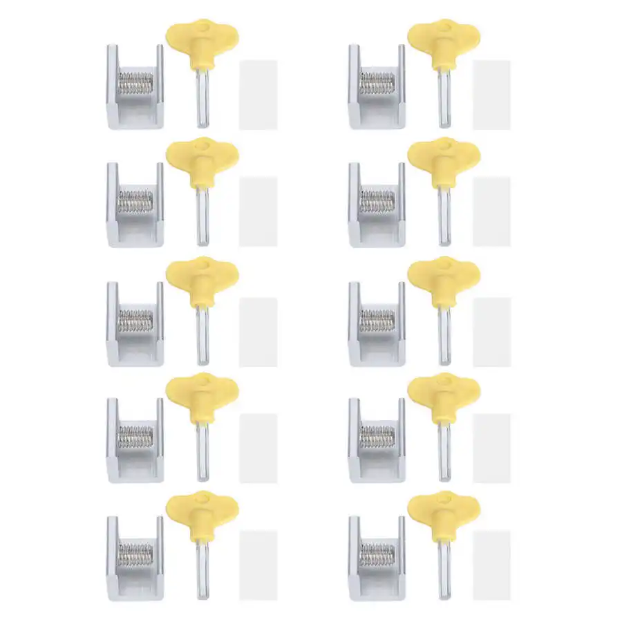 10 Set Child Safety Sliding Window Lock Aluminum Alloy Security Stopper Anti-Theft Protection Door Frame Latch | Обустройство дома