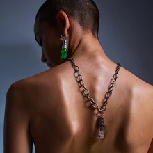 Готическая панк нержавеющая стальная цепочка ожерелье s для женщин и мужчин USB кабель ожерелье с подвеской в стиле стимпанк модное ювелирное изделие