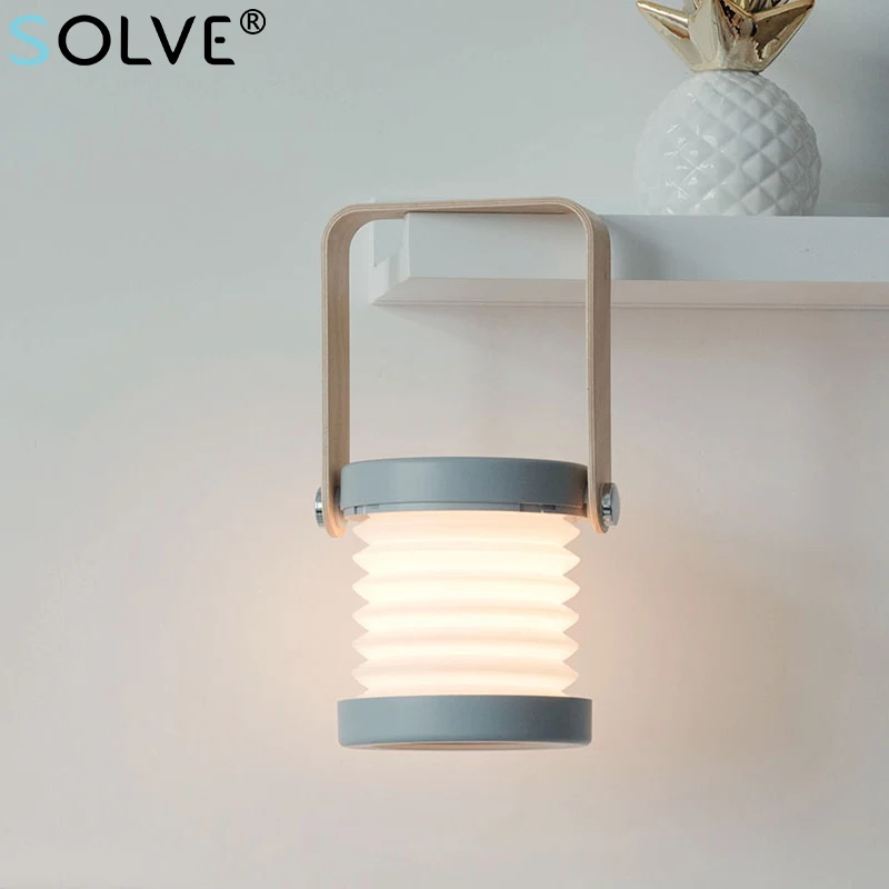 

LED Lantern Light Foldable Touch Dimmable Reading Night Light Bedside Portable Lantern Light USB Charging Gifts for Children